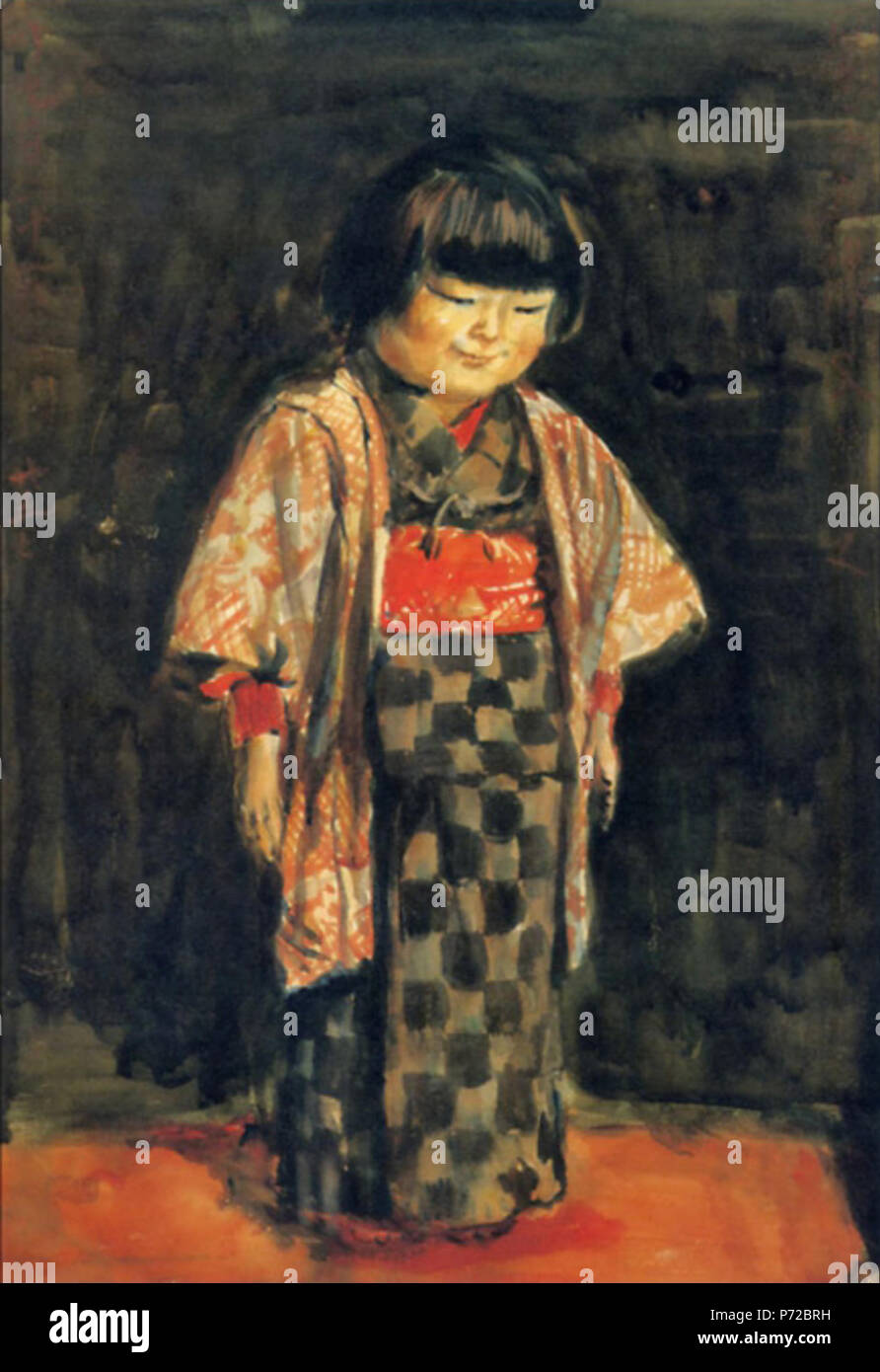 Englisch Reiko stehend, durch Kishida Ryusei 日本語 麗子立像 岸田劉生筆. 1920 192