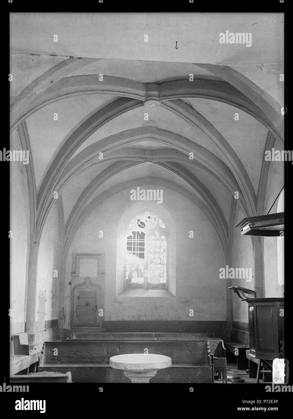 . Eglise réformée anciennement Sainte-Marie-Madeleine 12 Juni 1910 25 CH-ACV AMH-C -0745 Stockfoto