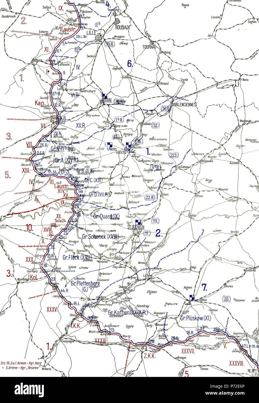 Deutsch: Das infanterie-regiment Nr. 390 im Verband der 211. Infanterie-Division am 1. August 1917 in den stellungskämpfen an der Aisne. 24 Juni 2016, 16:53:18 10 ID 211 u. IR 390 eine Aisne im Januar 1917 Stockfoto