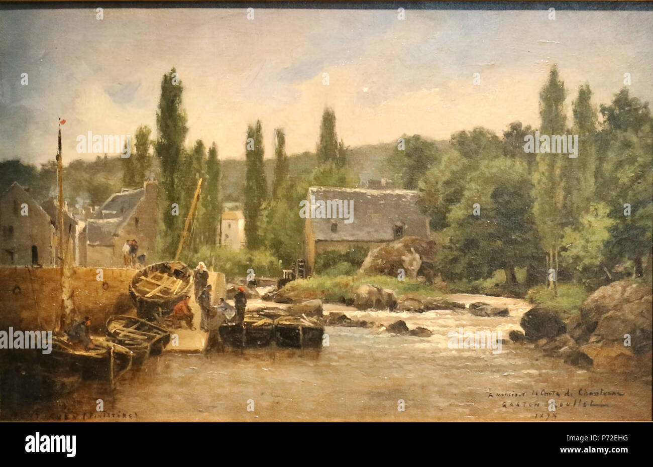 . Französisch: Le Port de Pont-Aven 1878 203 Roullet Le Port de Pont-Aven sans Kader Stockfoto