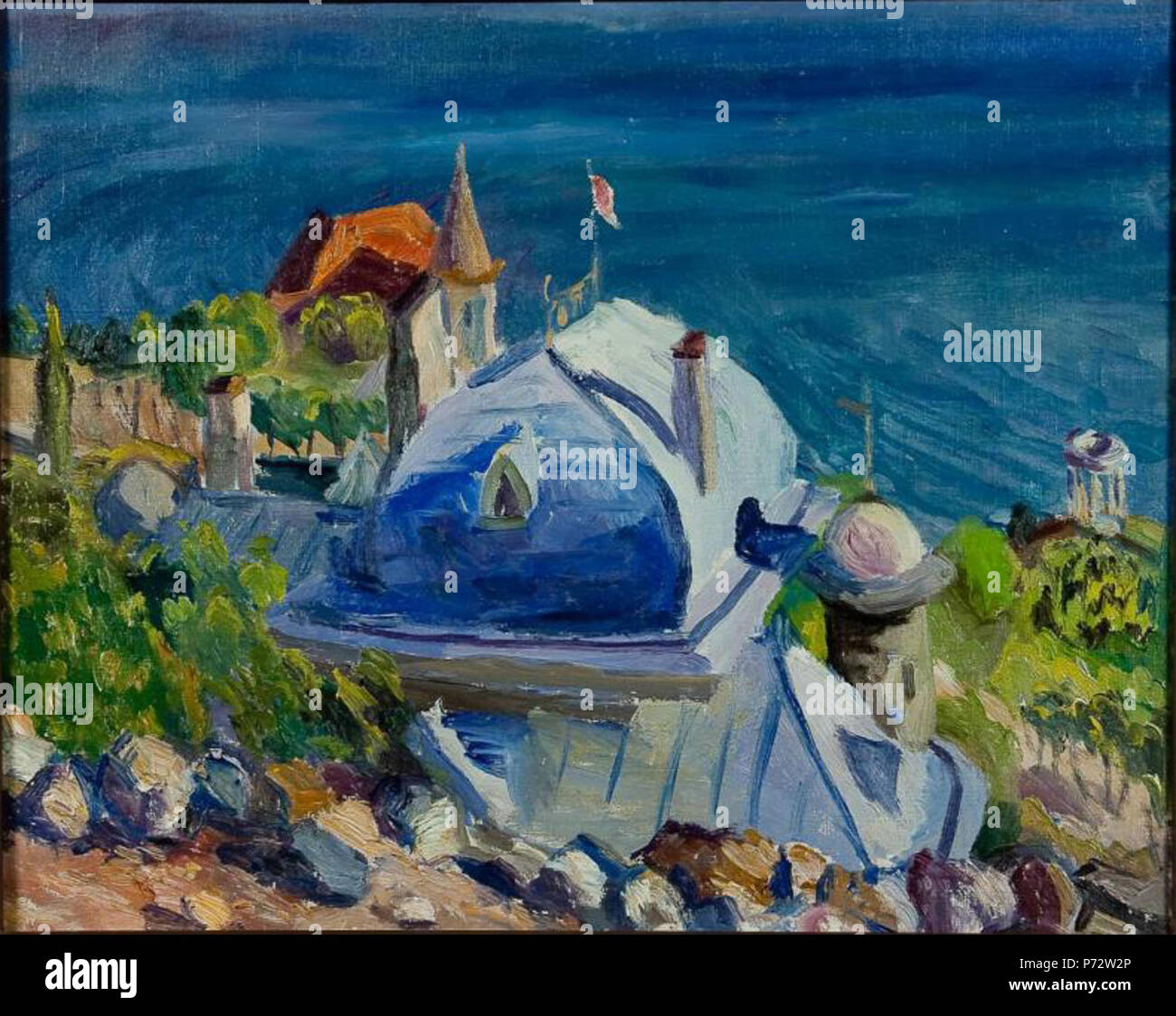 . Englisch: Krim Landschaft Русский: "Крымский пейзаж " 1933 2 Krim Landschaft durch Aristarkh Lentulow (1933) Stockfoto