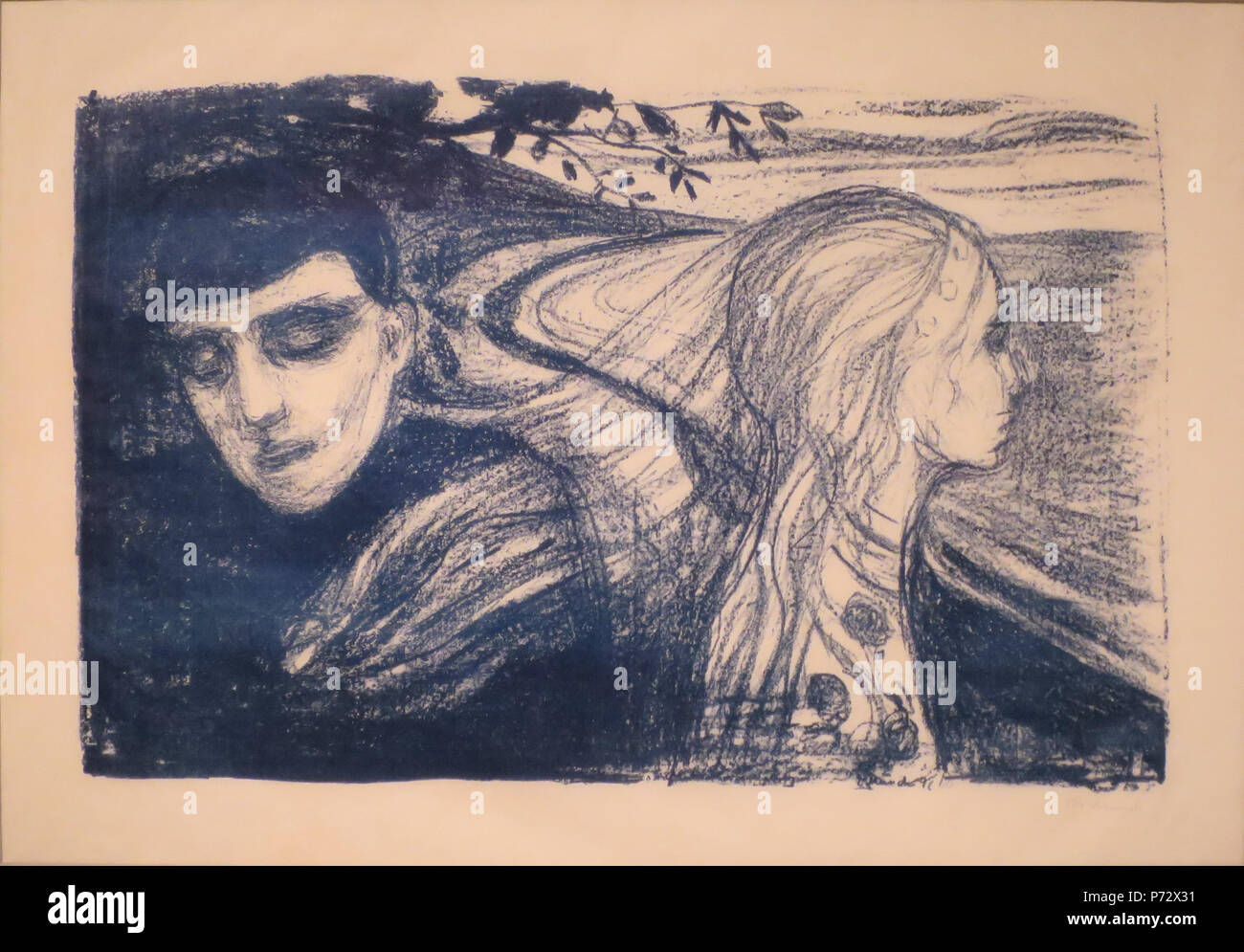 Englisch: Trennung II von Edvard Munch, 1896, Lithographie, Bergen Kunstmuseum. 1896 1 "separierung II" von Edvard Munch, 1896, Lithographie, Bergen Kunstmuseum Stockfoto