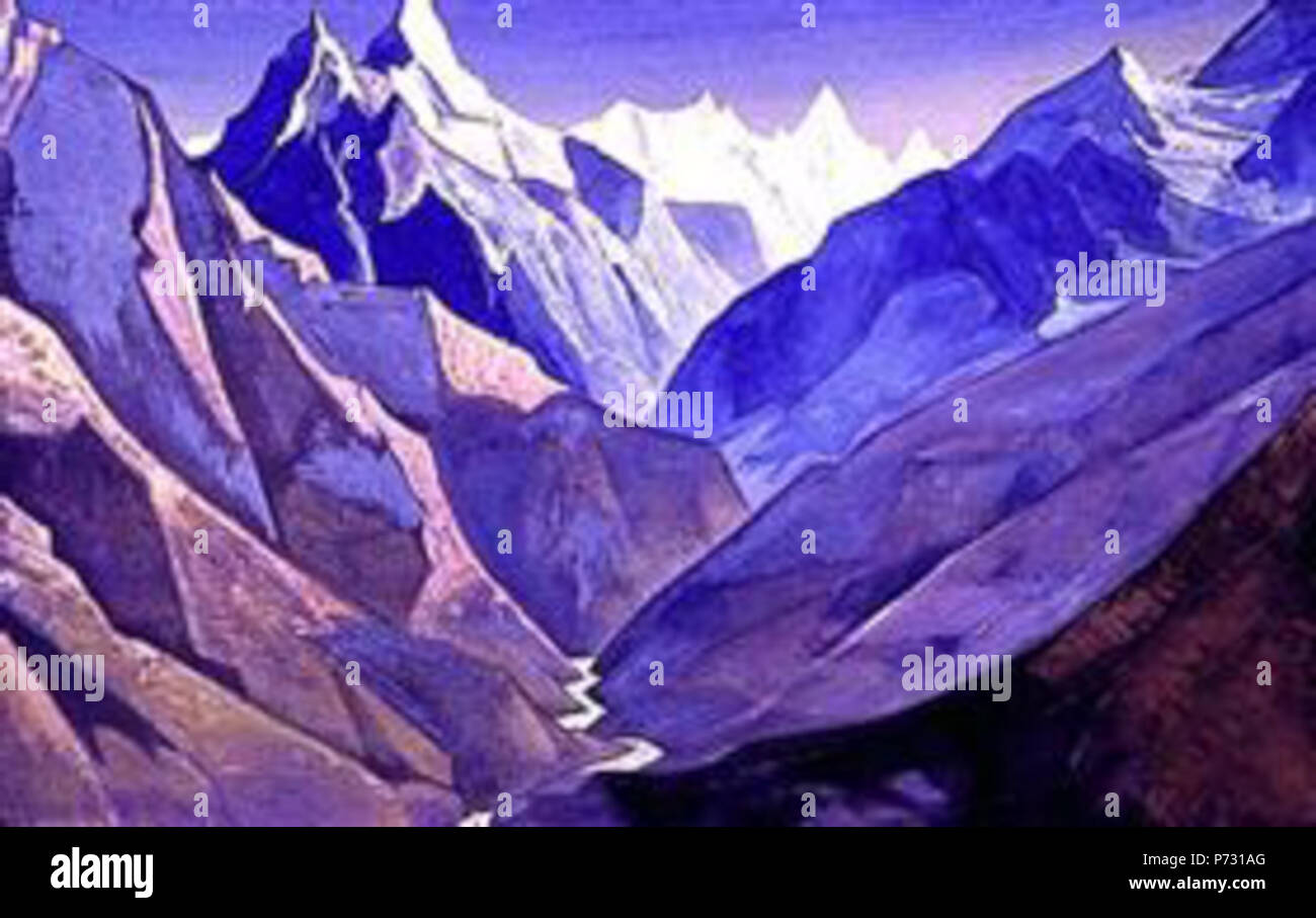 Die Arbeit von Nicholas Roerich. Vor 1947 35 Berge.jpg! PinterestLarge Stockfoto