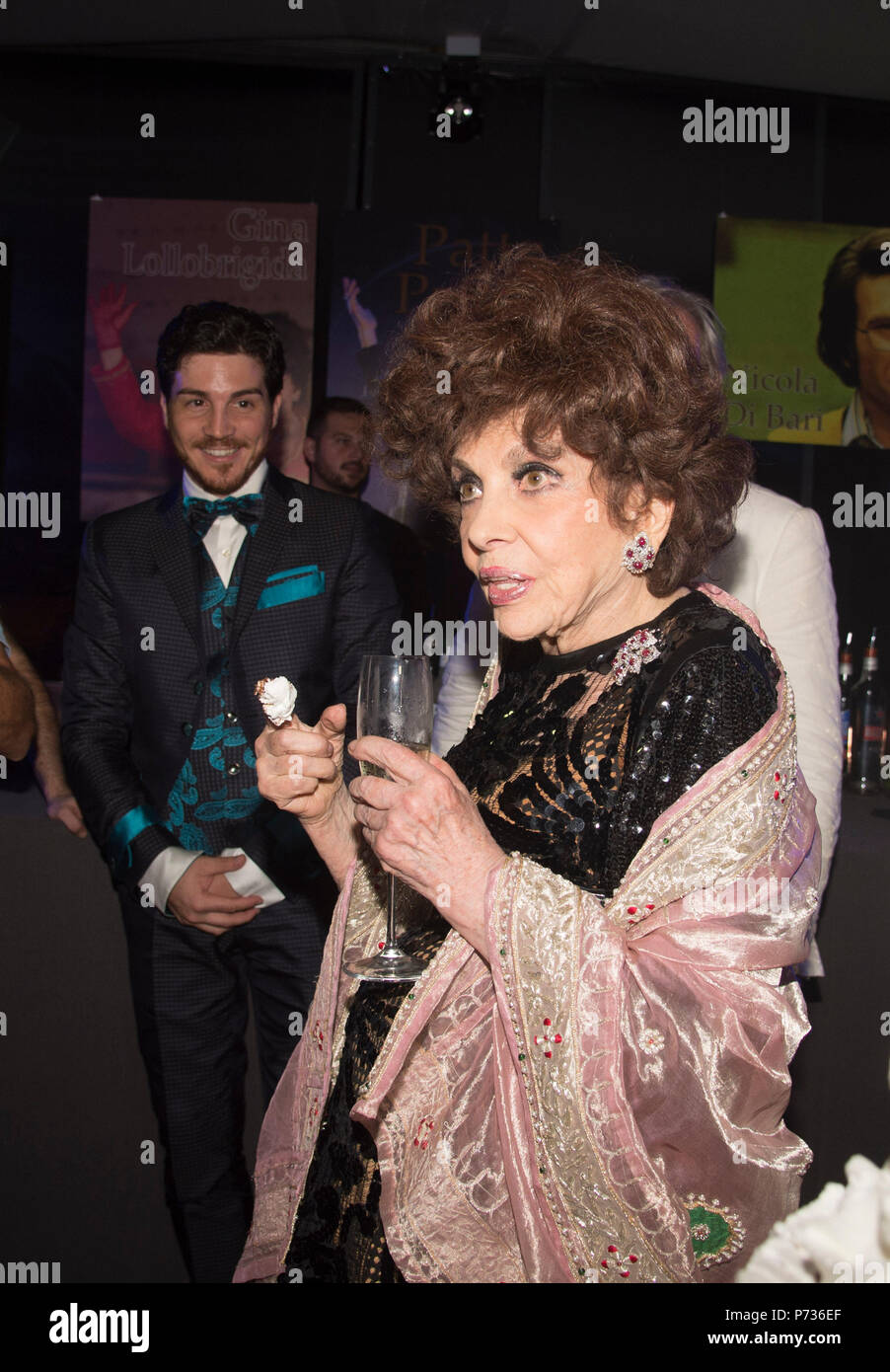 Rom, Geburtstag von Adriano Aragozzini und Gina Lollobrigida. Im Bild Andrea Pezzolla und Gina