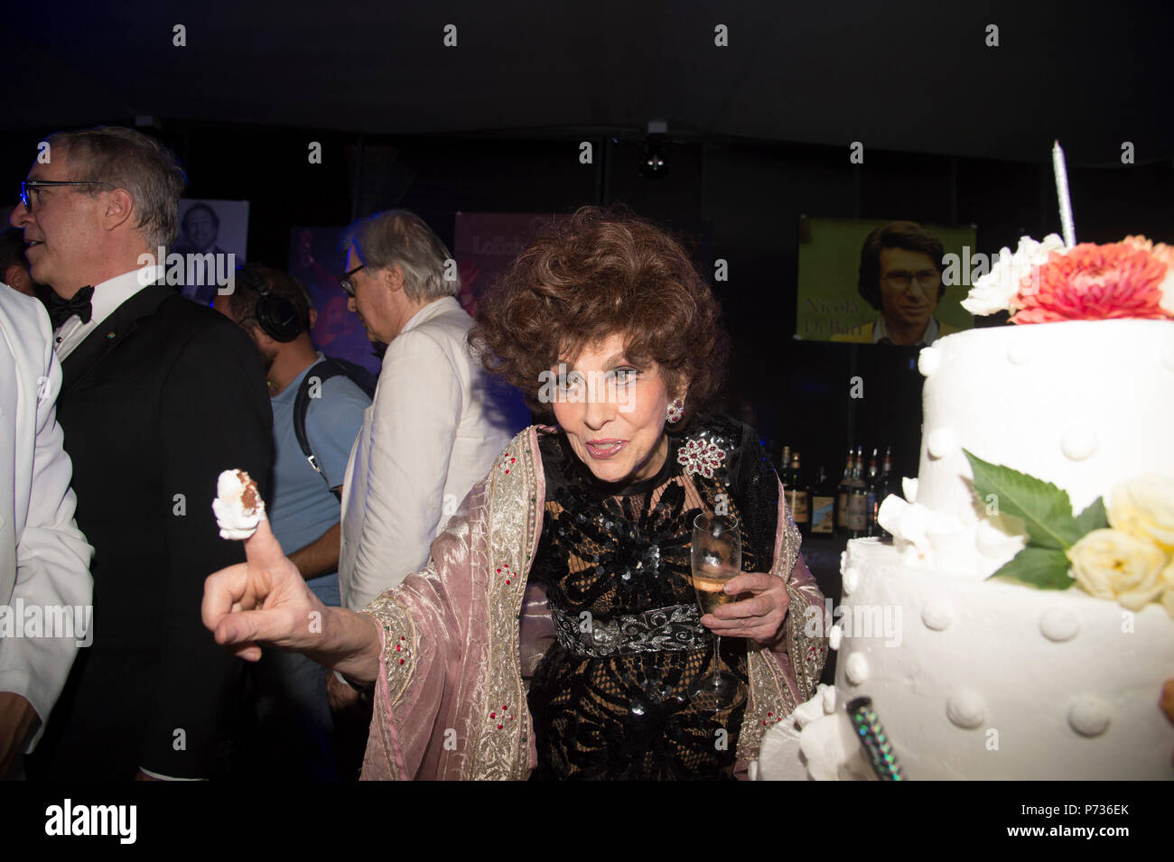 Rom, Geburtstag von Adriano Aragozzini und Gina Lollobrigida. Im Bild Gina Lollobrigida