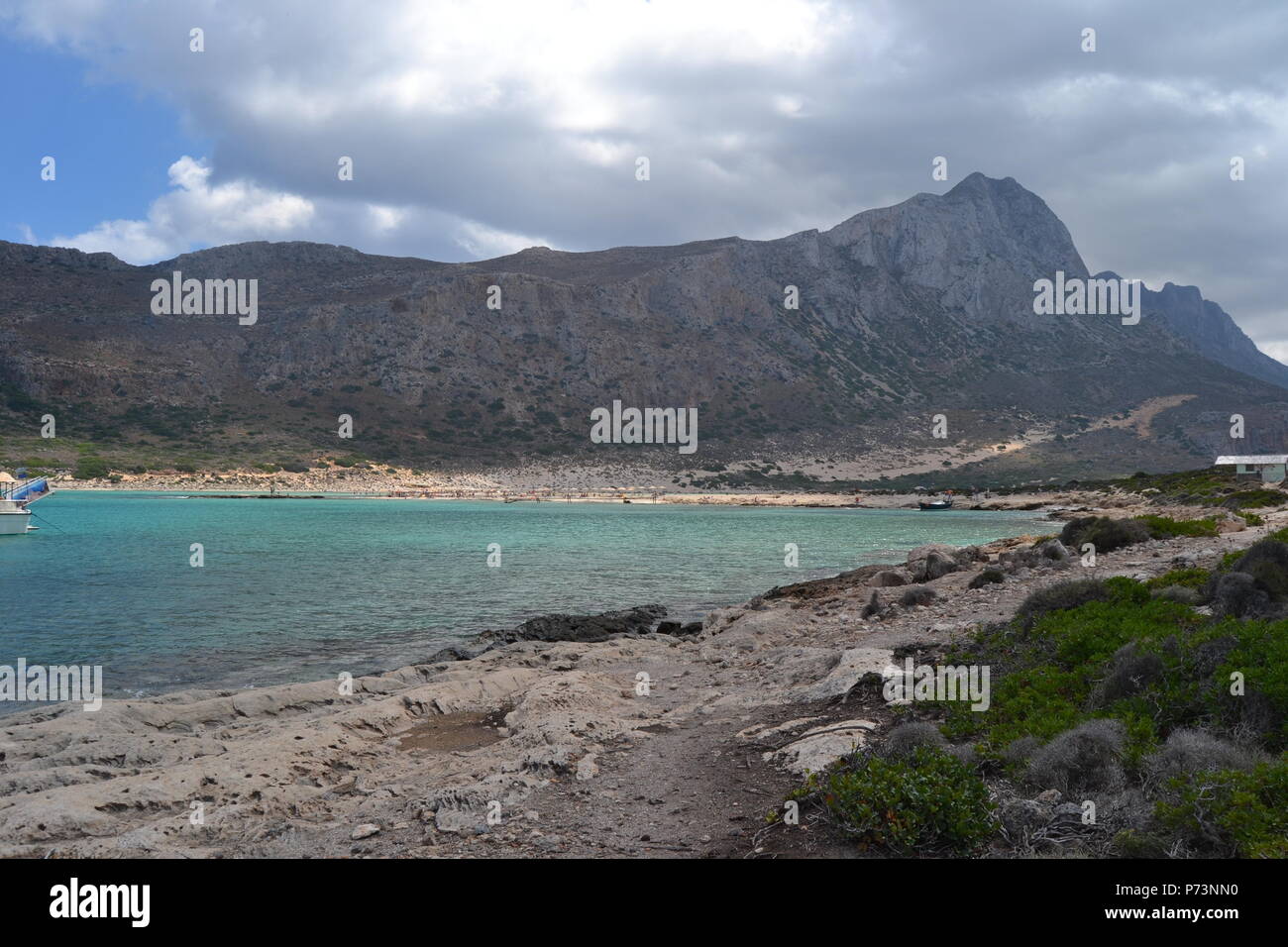 Wunderschönen Balos Strand, Halbinsel Gramvousa, Insel Kreta, Griechenland Stockfoto
