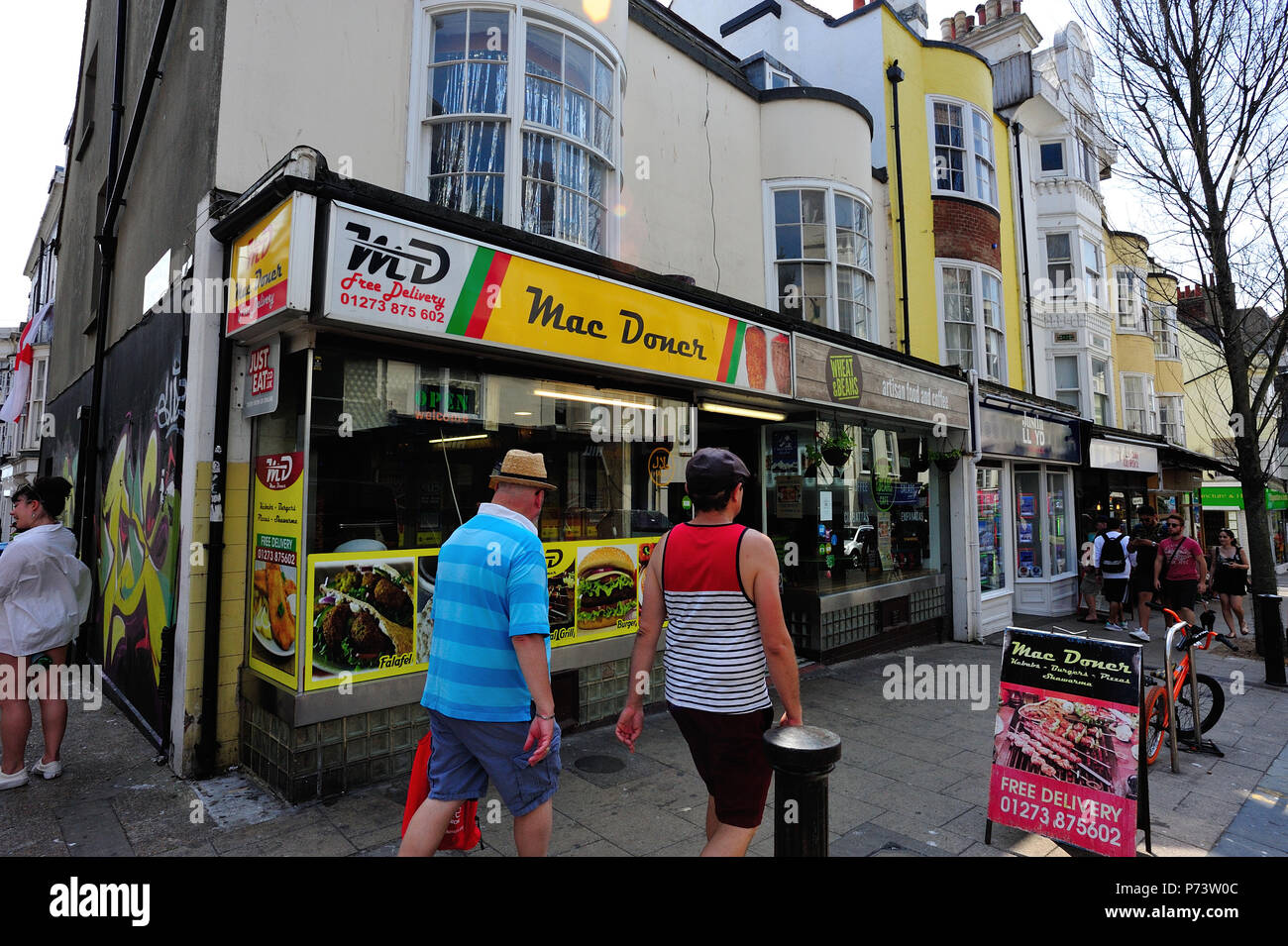 Mac Döner Kebab Shop in Brighton, englische Küstenstadt Brighton & Hove, East Sussex, England, Großbritannien Stockfoto