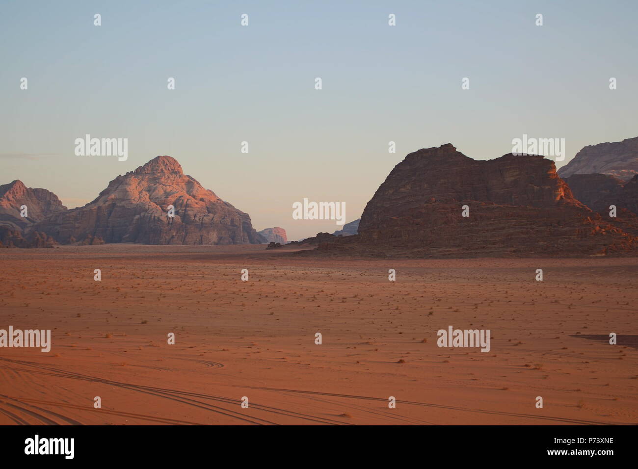 Wüste Wadi Rum, Jordanien Stockfoto