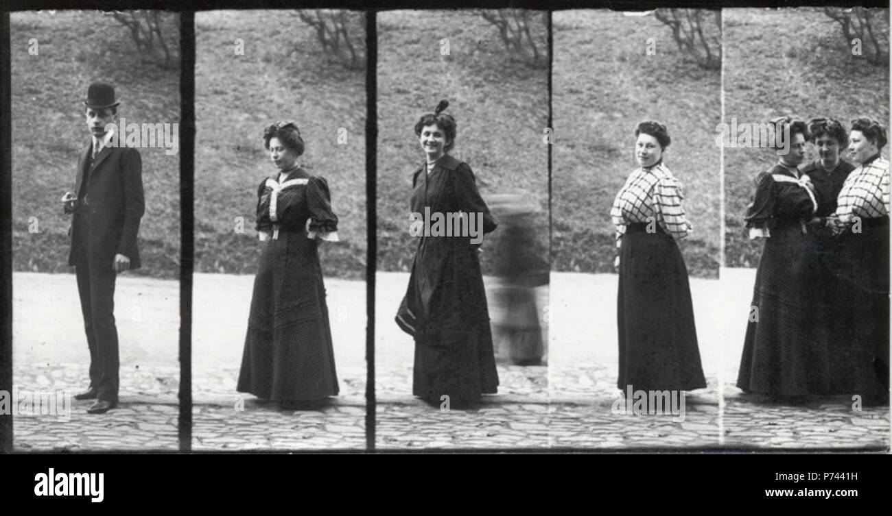 Čeština: Jaroslav Feyfar, typy z Jilemnice. Kol. 1908 146 Jaroslav Feyfar, typy z Jilemnice, kolem 1908 Stockfoto