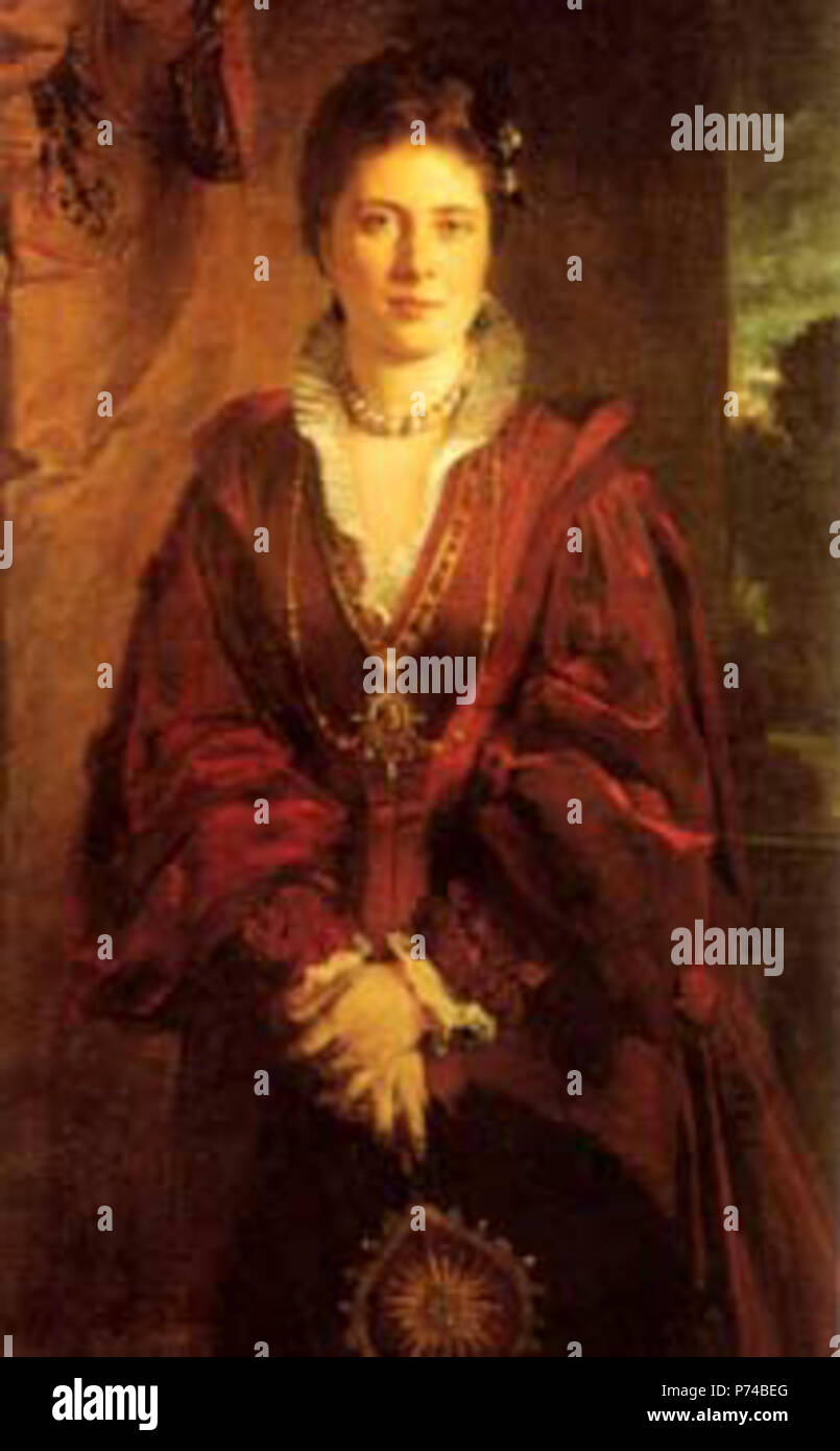 . Portrait von Victoria von Sachsen-Coburg und Gotha (1840-1901) 1871 2 Kaiserin Friedrich Stockfoto