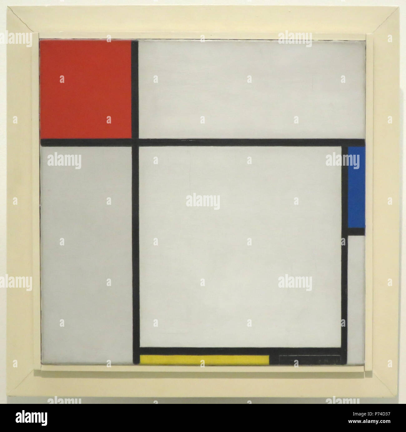 Englisch: Zusammensetzung von Piet Mondrian, 1929, Öl auf Leinwand artist's Frame, 17 3/4 x 17 7/8 Inch (45,1 x 45,3 cm), Solomon R. Guggenheim Museum. 1929 34 'Zusammensetzung' von Piet Mondrian, 1929, Solomon R. Guggenheim Museum Stockfoto