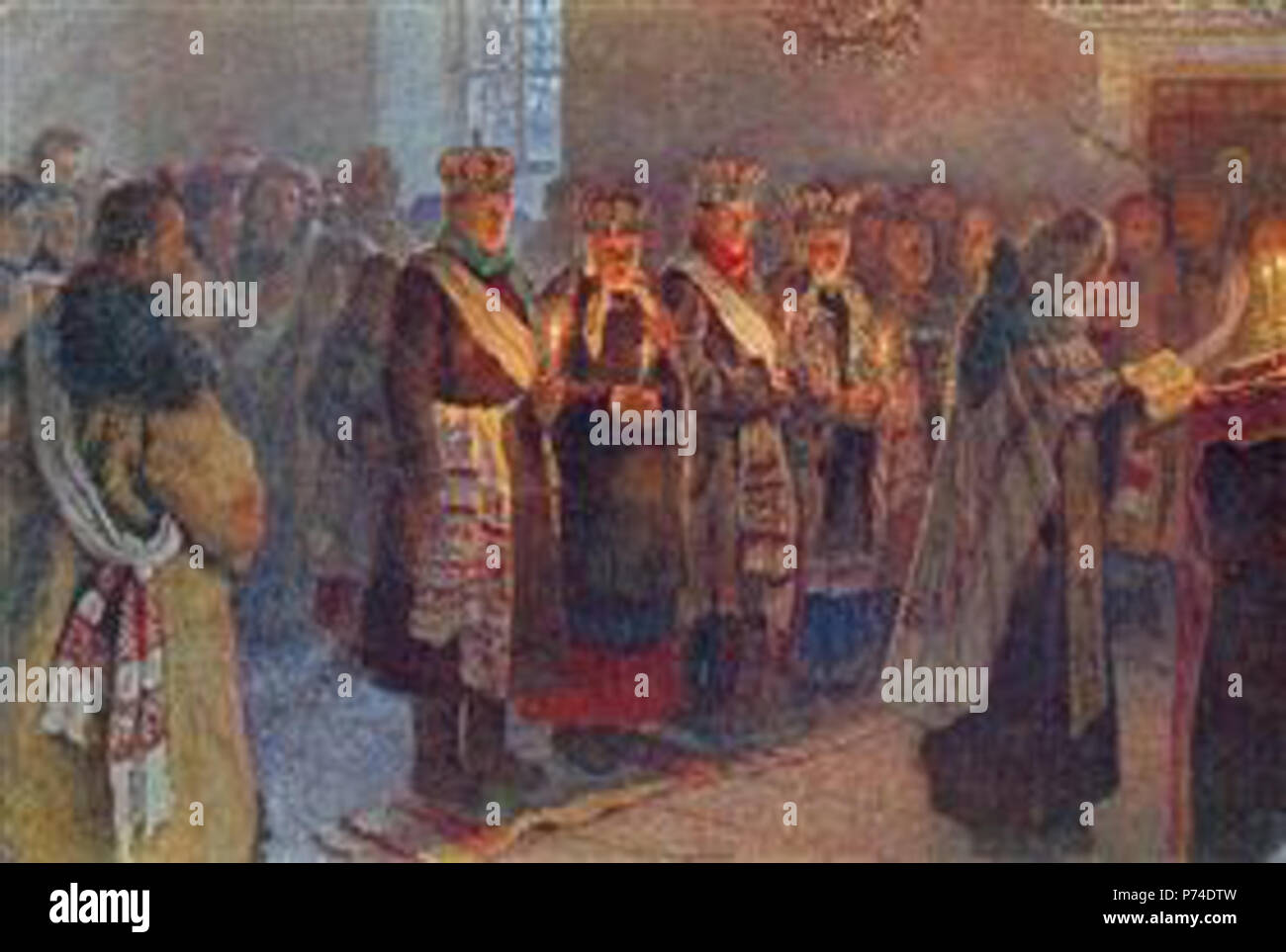 Malerei von Nikolai Bogdanov-Belsky. Vor 1941 50 Die-hochzeit.jpg! PinterestLarge Stockfoto