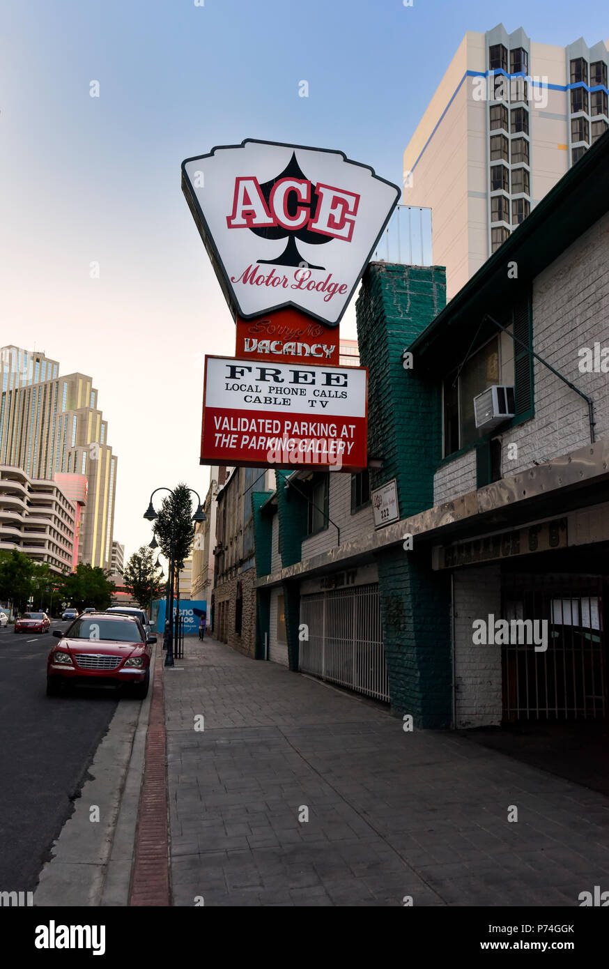 Ace Motor Lodge in Reno, Nevada Stockfoto