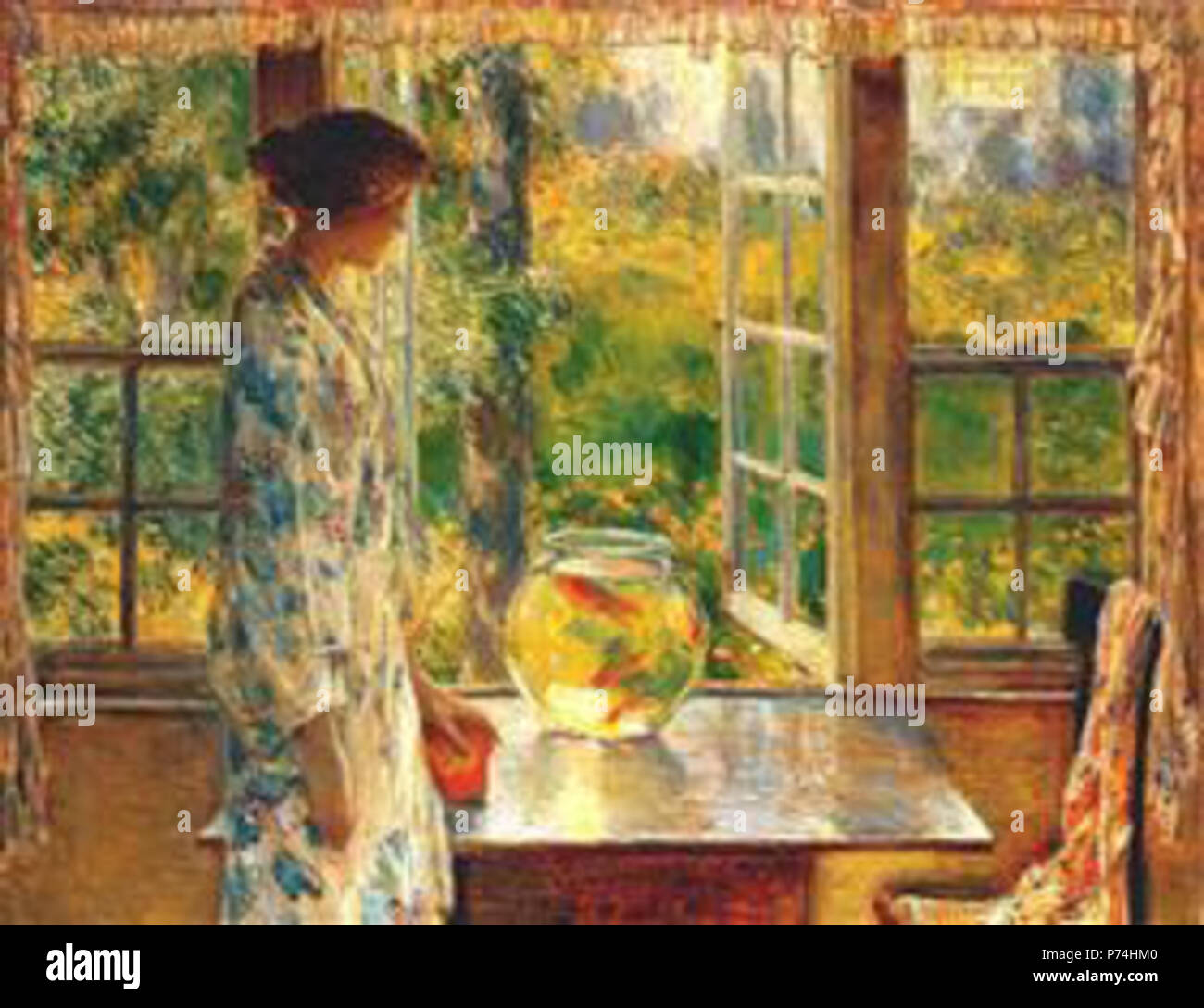 Arbeit von Childe Hassam. Vor 1935 135 Hassam - Schüssel - der goldfisch Stockfoto