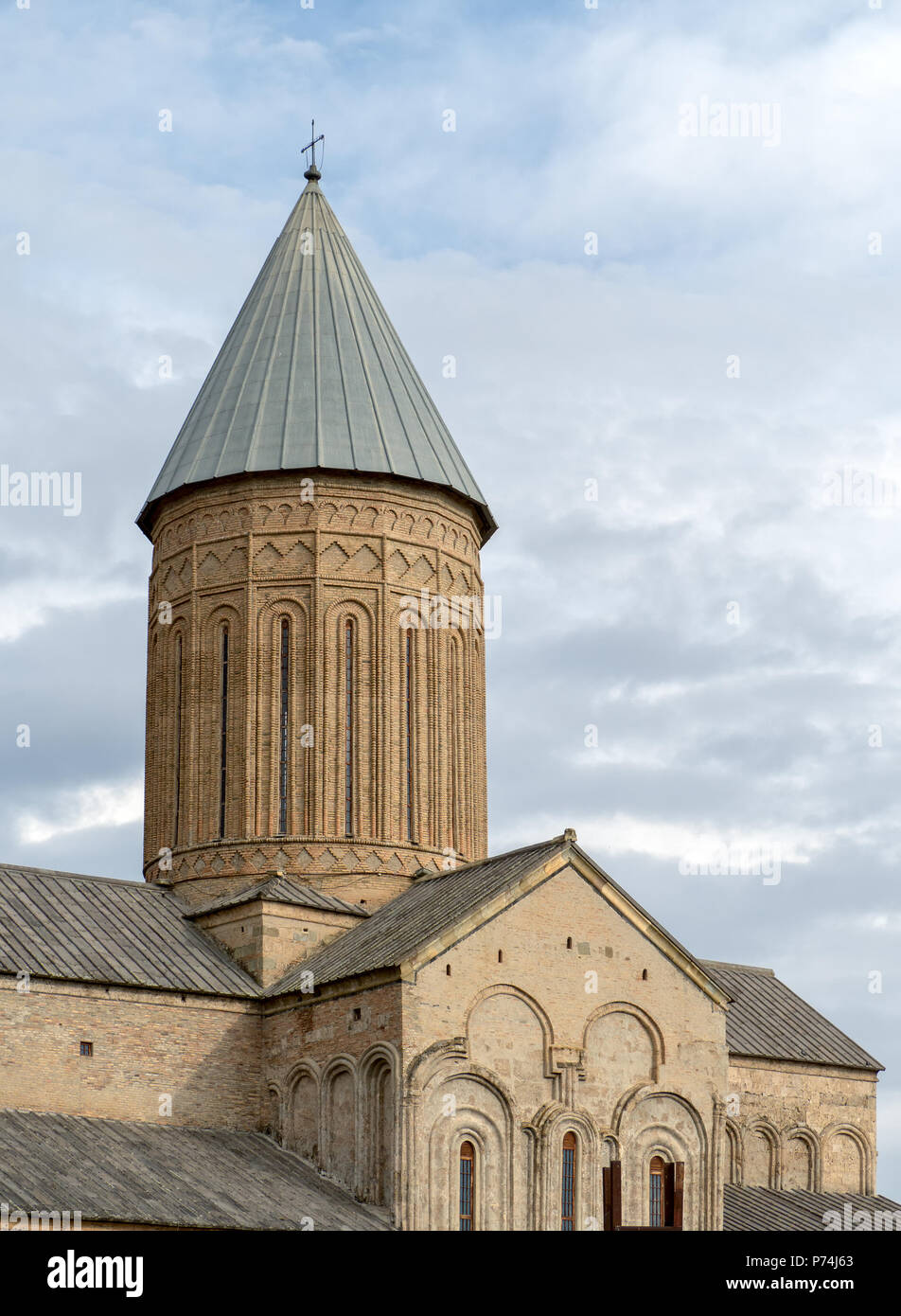 Glockenturm der Kathedrale Alaverdi, der Region Kachetien, Georgien Stockfoto