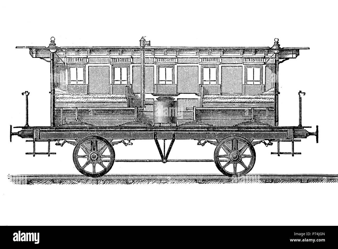 Sanitätsdienst, Rettungsdienst des Bayerischen medizinischen Zug, 1870, Deutschland, digital verbesserte Reproduktion von einem ursprünglichen Drucken aus dem Jahr 1881 Stockfoto