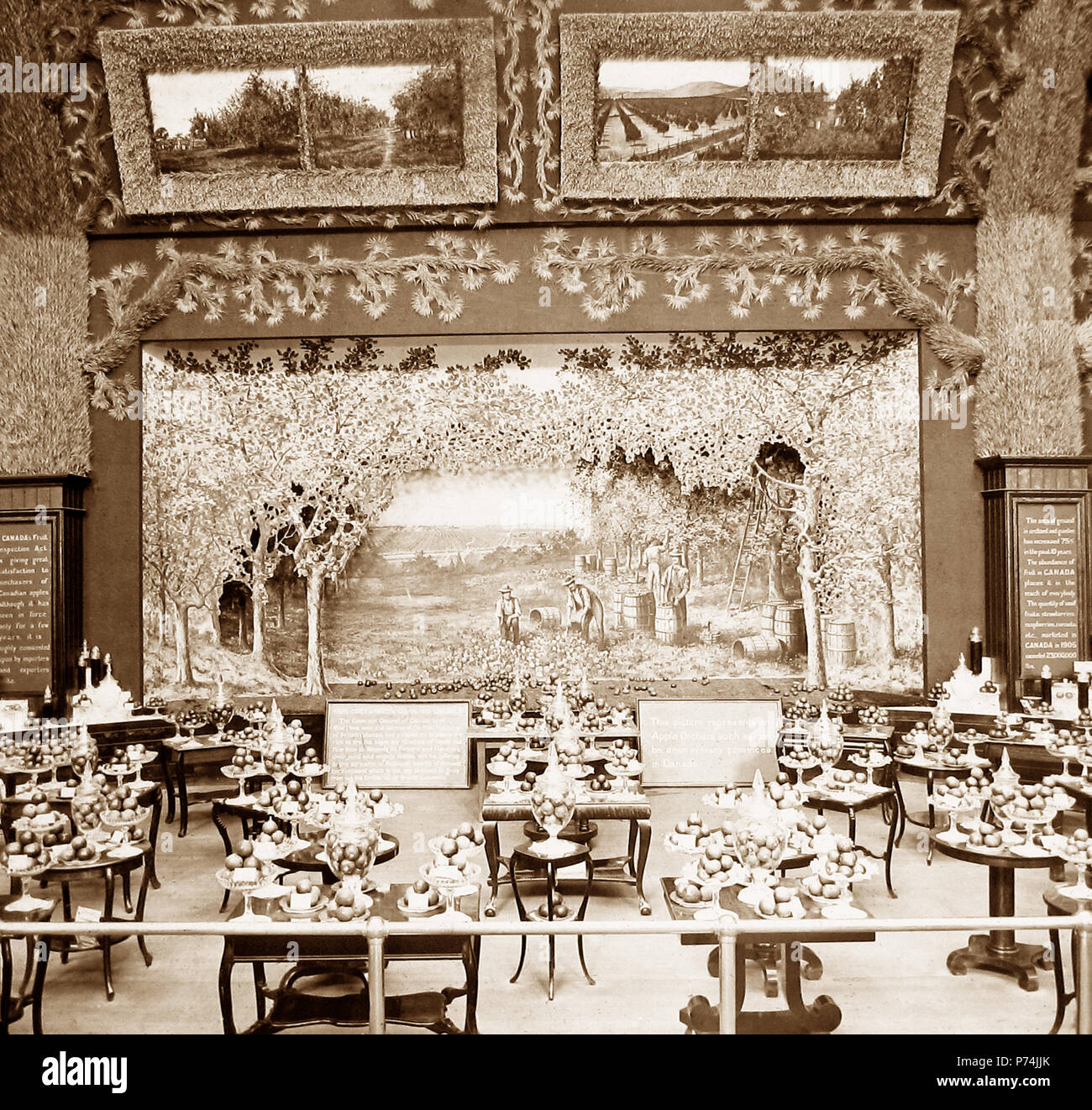 Die Apple Ausstellung, die Kanadische Palast, der französisch-britischen Ausstellung in der Weißen Stadt, London, 1908 Stockfoto