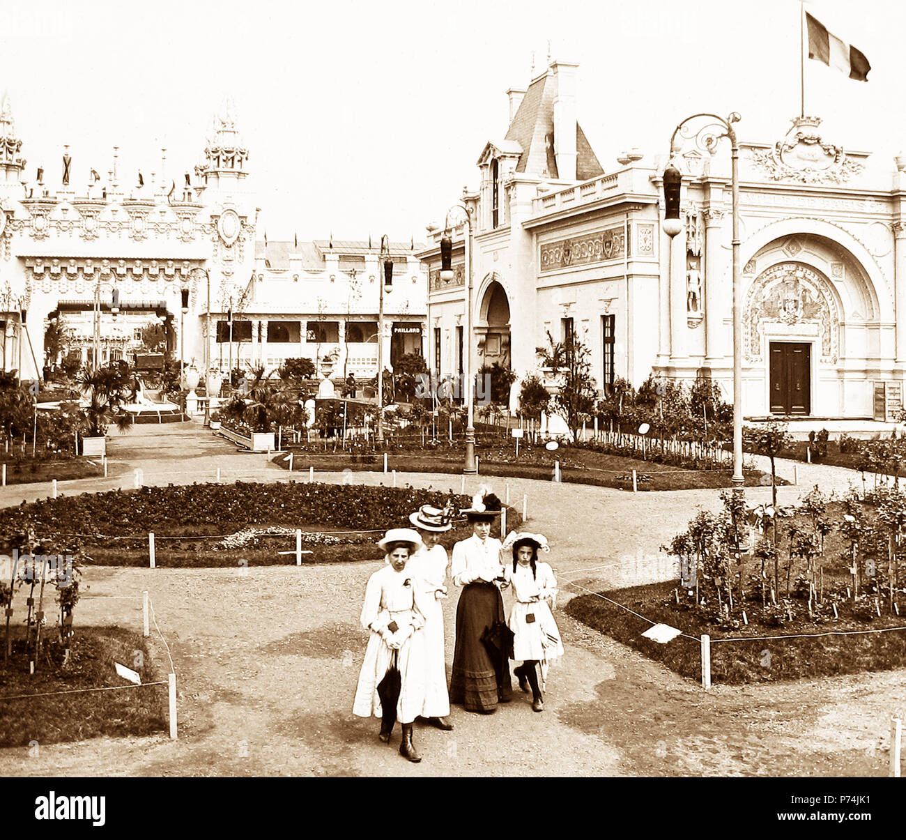 Die Pariser Pavillon der Gemeinde, der französisch-britischen Ausstellung in der Weißen Stadt, London, 1908 Stockfoto