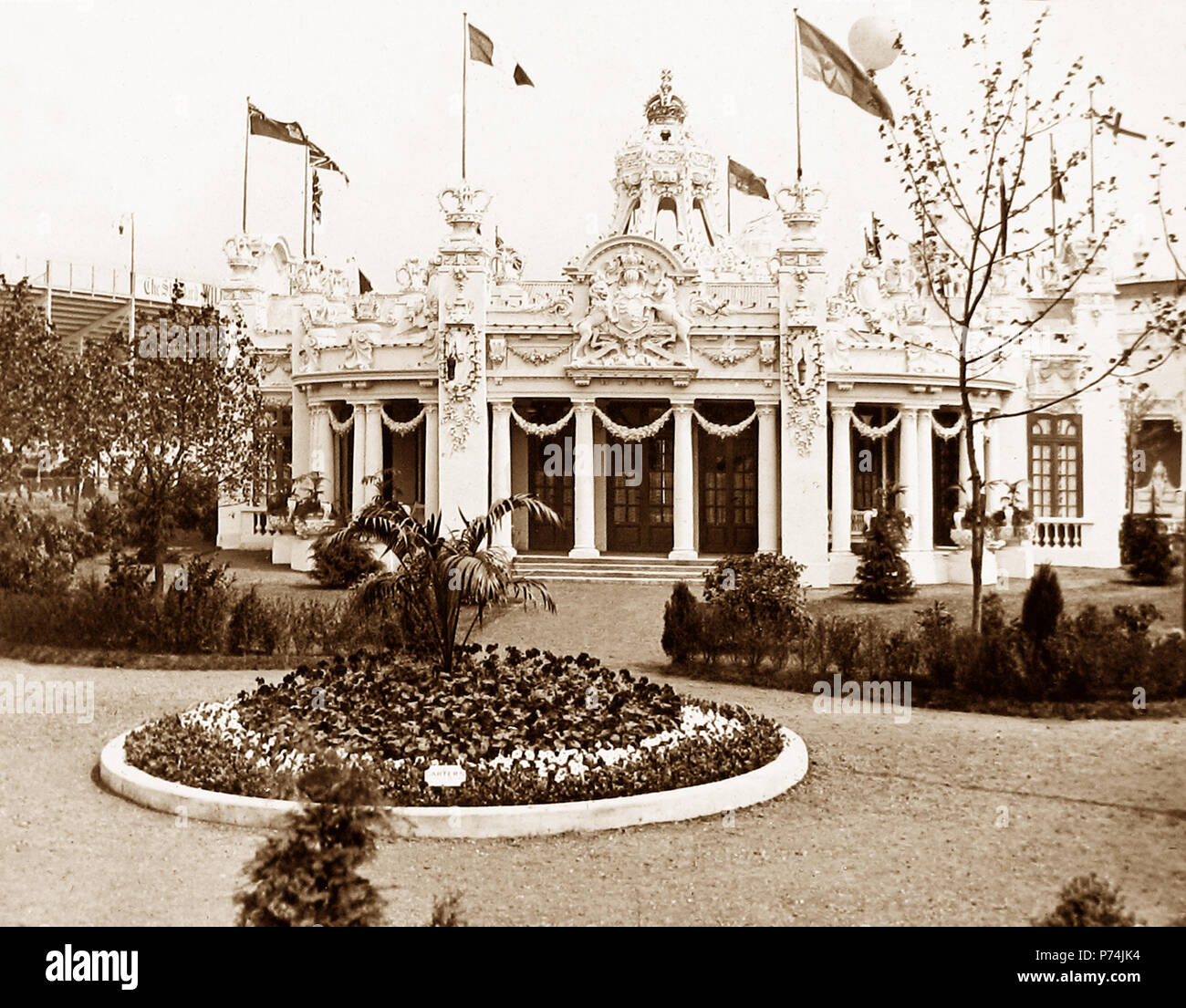Den Royal Pavillion, der französisch-britischen Ausstellung in der Weißen Stadt, London, 1908 Stockfoto