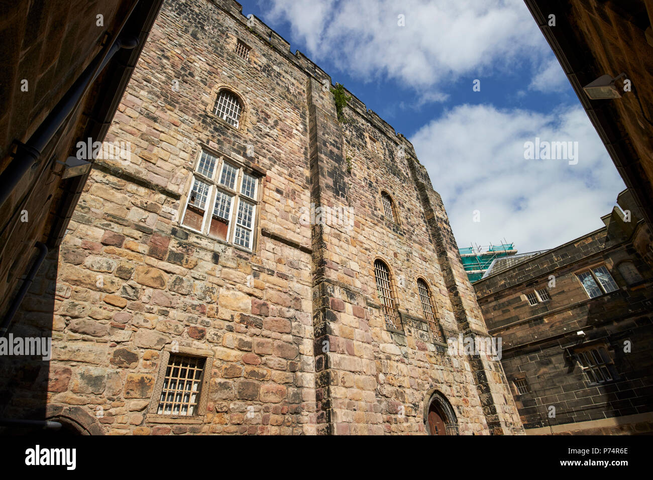 Die halten oder lungess Turm im Inneren des Schloss von Lancaster lancaster England Großbritannien Stockfoto