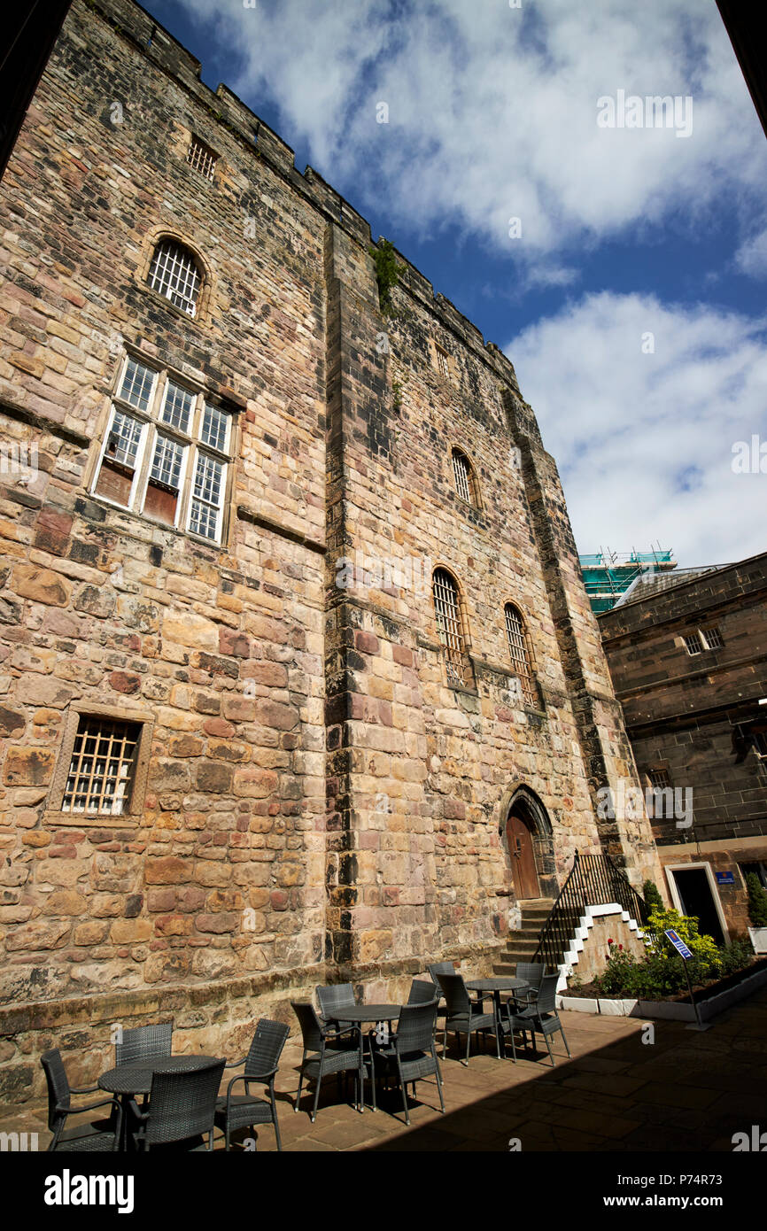 Die halten oder lungess Turm im Inneren des Schloss von Lancaster lancaster England Großbritannien Stockfoto