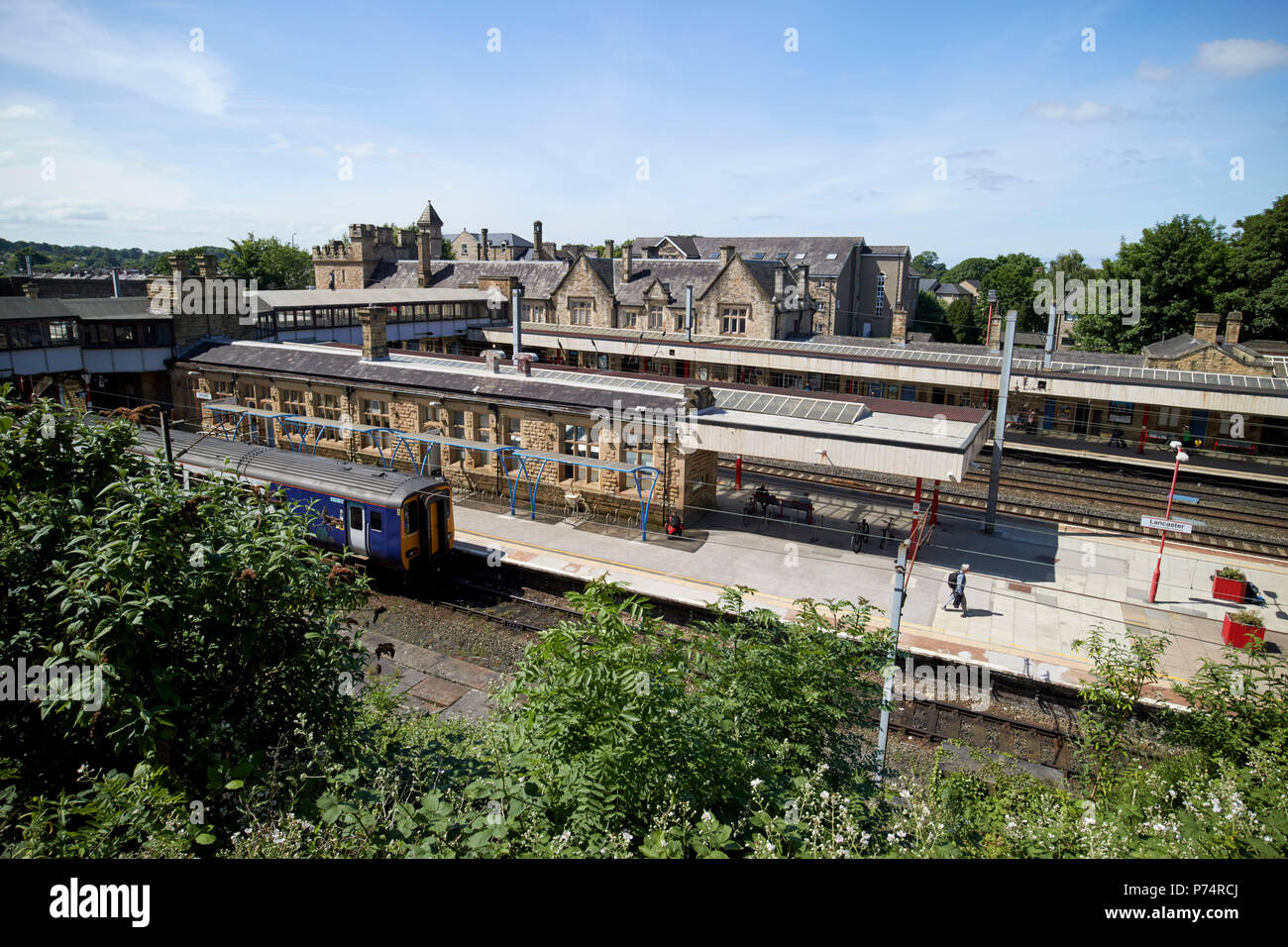 Bahnhof Lancaster England Großbritannien Stockfoto