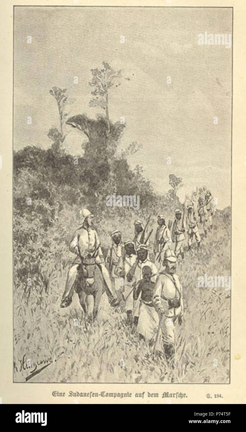 Sudanesen-Companie. Vor 1891 219 Sudanesen-Companie Stockfoto