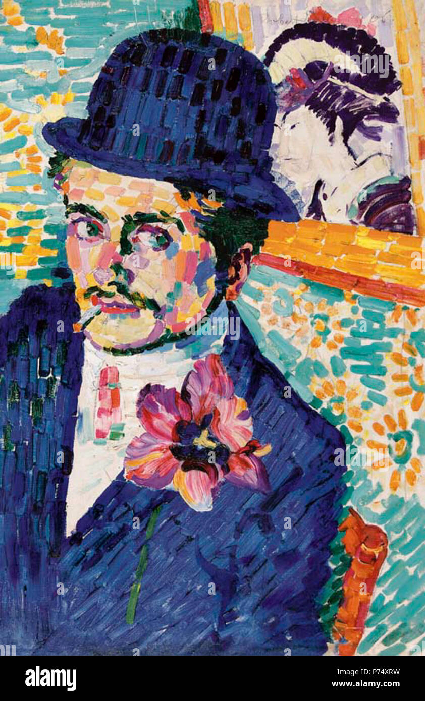 49 Robert Delaunay L'homme à La Tulipe (Portrait de Jean Metzinger) 1906 Stockfoto