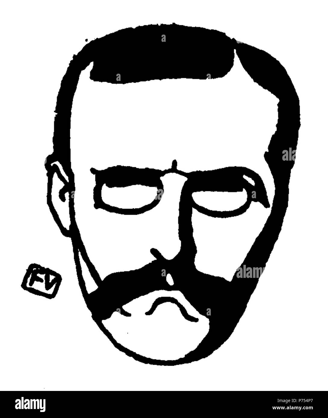 Portrait des französischen Dichters Albert Samain (1858-1900) aus 'Le Livre des Masken" (Vol. I, 1896) von Remy de Gourmont (1858-1916). ca. 1896 8 Albert Samain Stockfoto