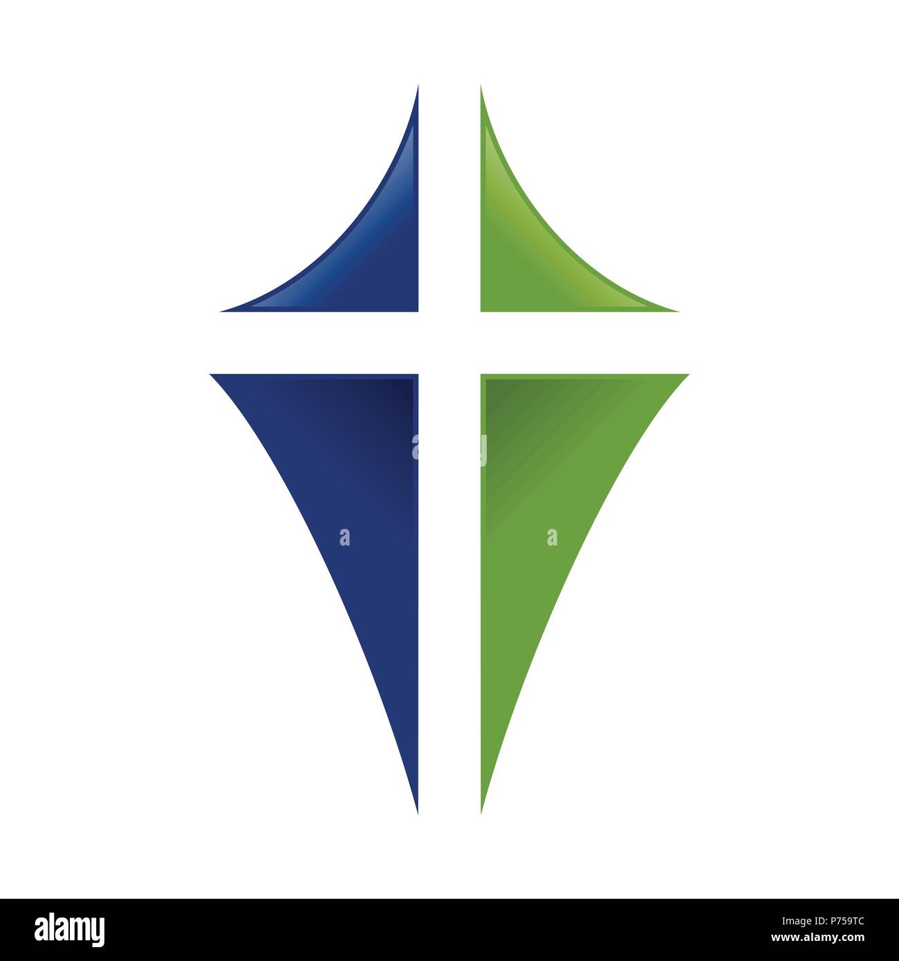 Schwert christliche Kreuz Vektor Symbol Grafik Logo Design Stock Vektor