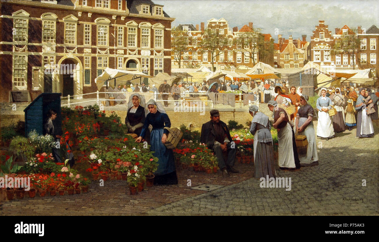 Nederlands: De bloemenmarkt in Den Haag op de Grote Markt Englisch: Der Blumenmarkt in Den Haag auf dem großen Marktplatz English: Der Blumenmarkt in Den Haag in der Großen Marktplatz. Français: Le Marché aux Fleurs à La Haye à la Place du Grand Marché Español: El Mercado de las Flores de La Haya de la Gran Plaza del Mercado. Italiano: Il Mercato dei Fiori a L'Aia auf der Piazza Grande Mercato. :. . Ca. 1880-1904 18 Bloemenmarkt in Den Haag (Grote Markt) Stockfoto