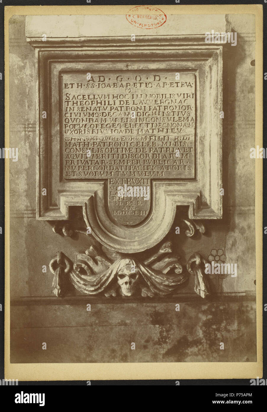 18 Bordeaux-Église Saint-Éloi-J-A Brutails - Université Bordeaux Montaigne - 0472 Stockfoto