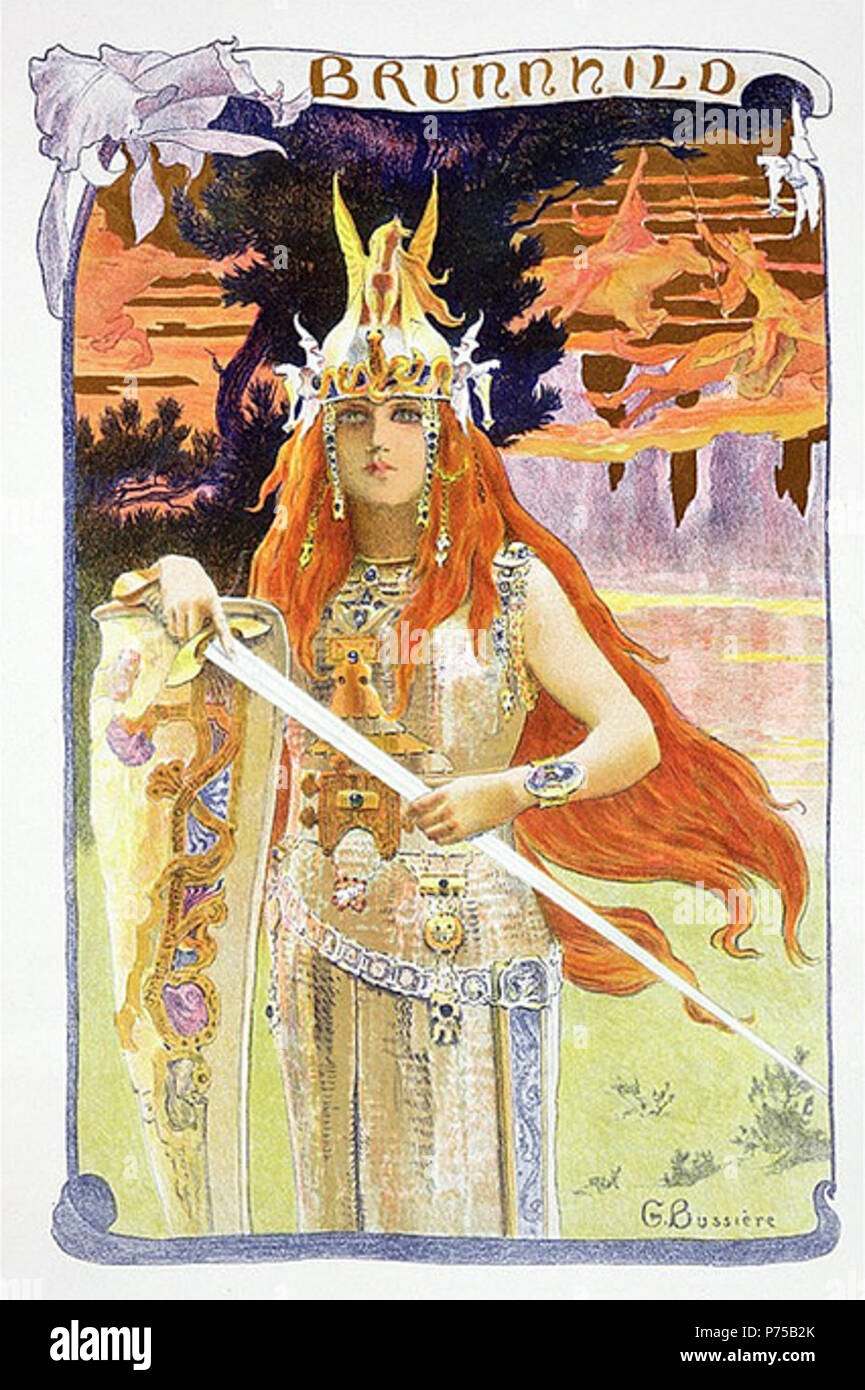 . 1897 Brunnhild 20 Brunhild (Aufnäher), G. Bussiere, 1897 Stockfoto