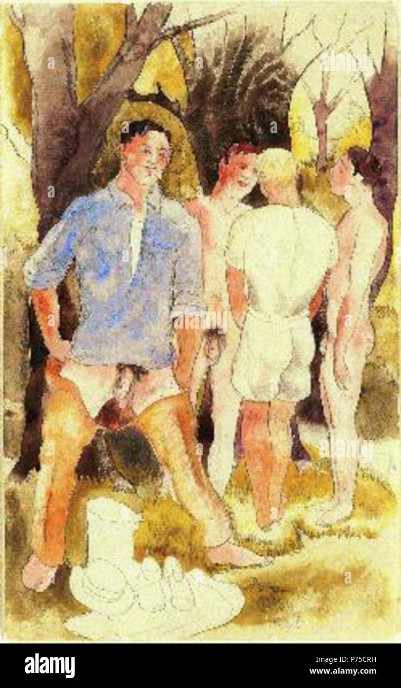 . Englisch: Vier männliche Figuren ca. 1930 33 Demuth, Charles (1883-1935) - 1930 Ca. - Vier männlichen Figuren - Acquarello - Kol.-da-Internet Stockfoto . Englisch: Vier männliche Figuren ca. 1930 33 Demuth, Charles (1883-1935) - 1930 Ca. - Vier männlichen Figuren - Acquarello - Kol.-da-Internet Stockfoto