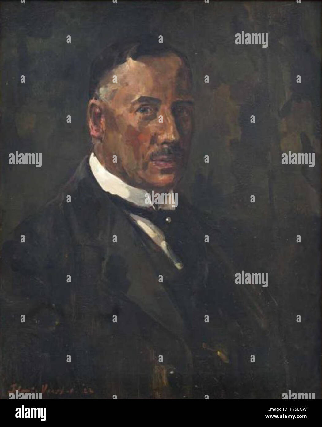 . Porträt von George Willem van Standard Doppelzimmer 1922 123 Floris Verster - Portret van George Willem van Standard Doppelzimmer Stockfoto