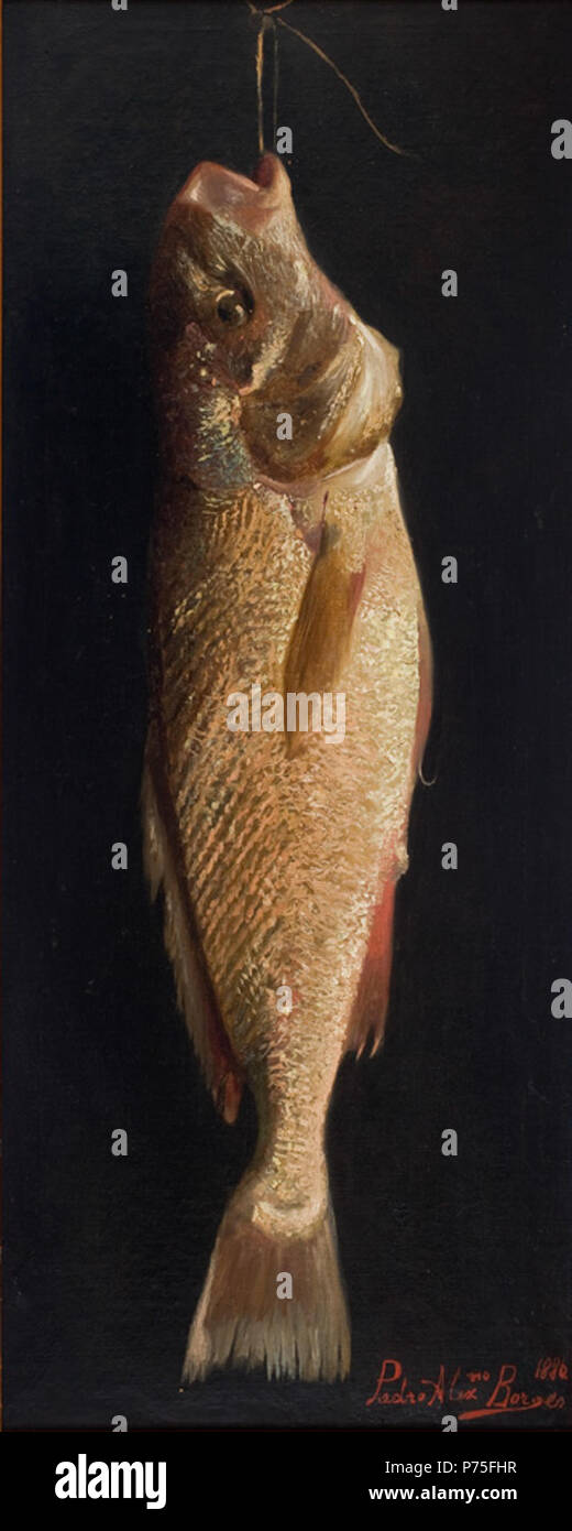 . Englisch: Fisch Português: Peixe 1886 3 Pedro Alexandrino - Peixe Stockfoto