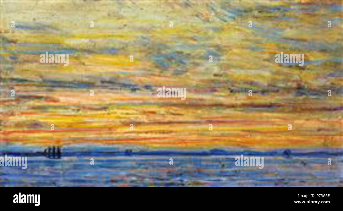 Arbeit von Childe Hassam. Vor 1935 136 Hassam-Abend Stockfoto