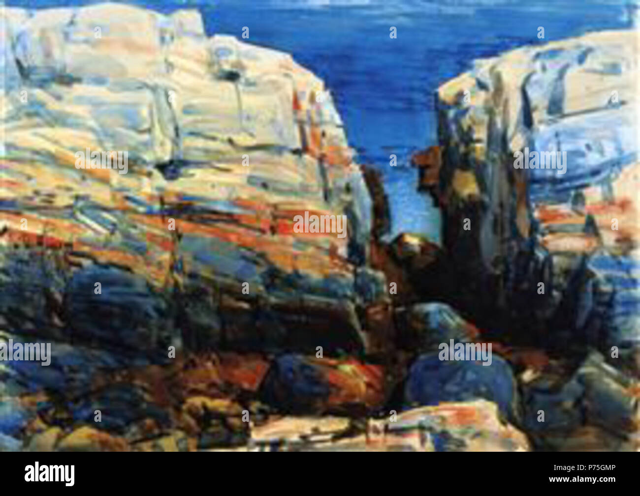 Arbeit von Childe Hassam. Vor 1935 137 Hassam-Schlucht - appledore Stockfoto