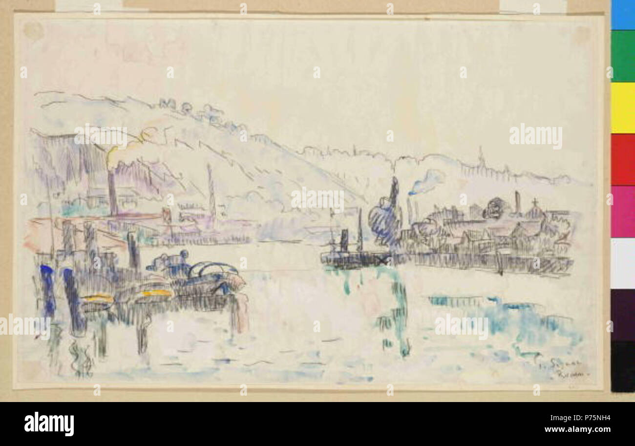. Eština: Zwischen 1923 und 1924 177 Paul Signac 11 Rouen. 11. 1863-15. 8. 1935 - Rouen Stockfoto