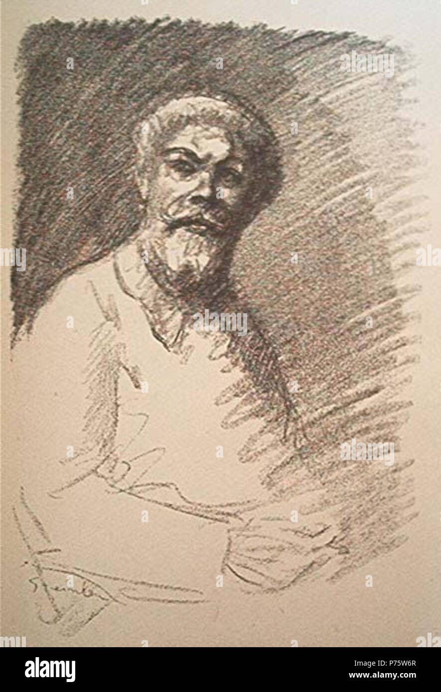 Französischer Dichter, Romancier und Dramatiker Jean Richepin (1848-1926) von Théophile Alexandre Steinlen (1859-1923). 1910 147 Jean Richepin von Steinlen Stockfoto