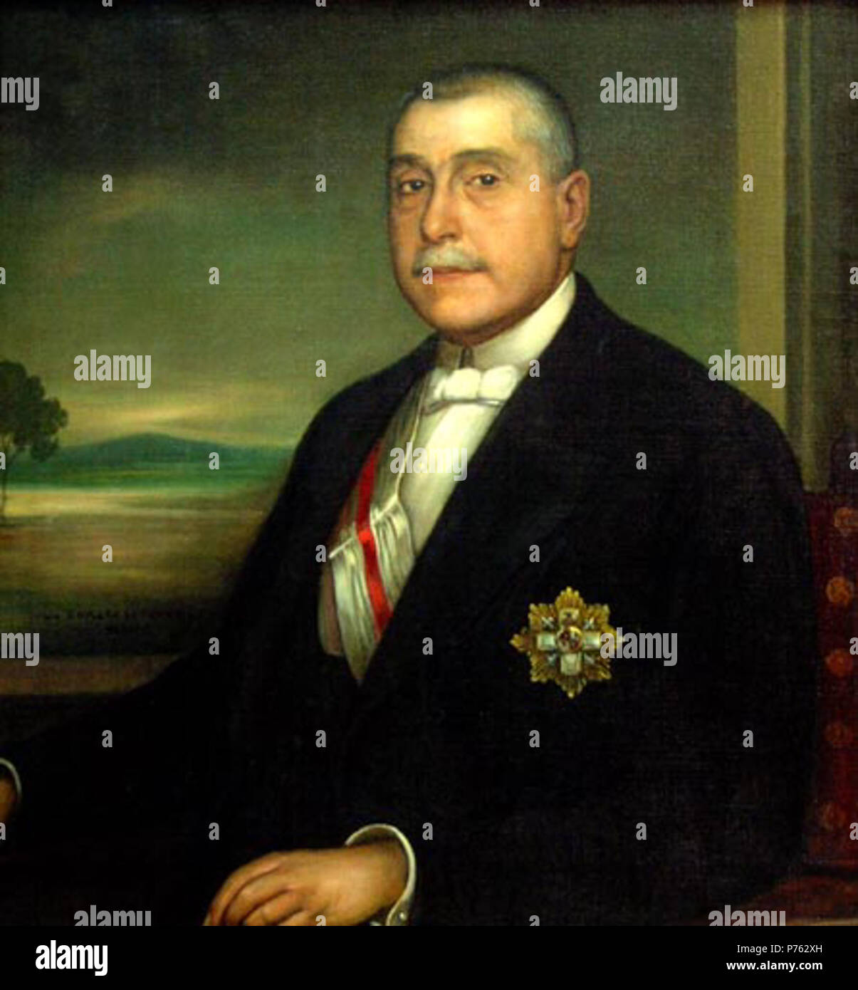 192 Retrato de Don Jose Antonio Gómez von Julio Romero de Torres Stockfoto