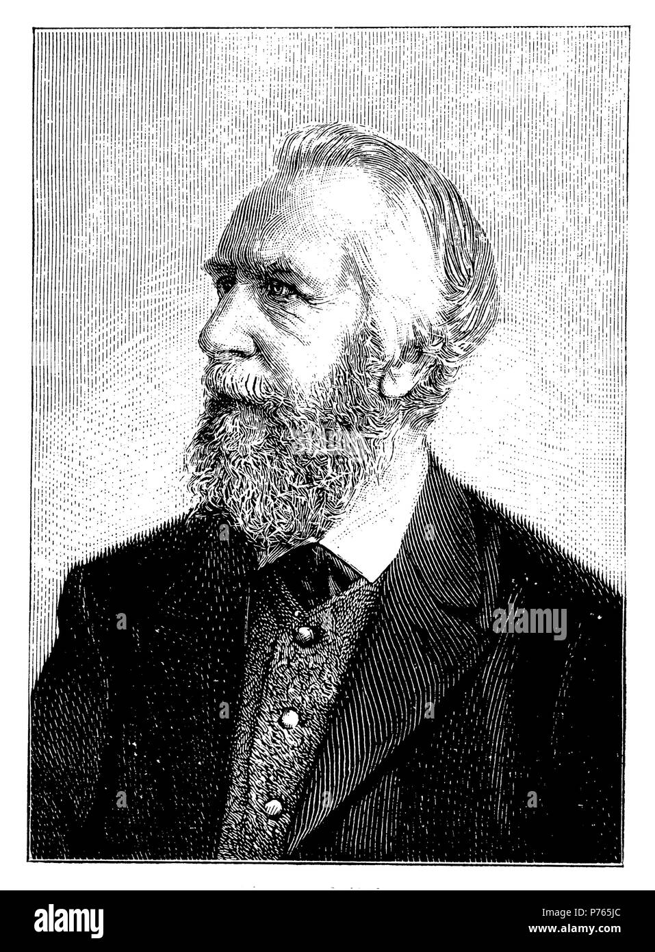 Ernst Häckel, Portrait. Arzt, Biologie, freigeist Zoologe, Philosoph, Holzstich nach einer Photographie, 1902 Stockfoto