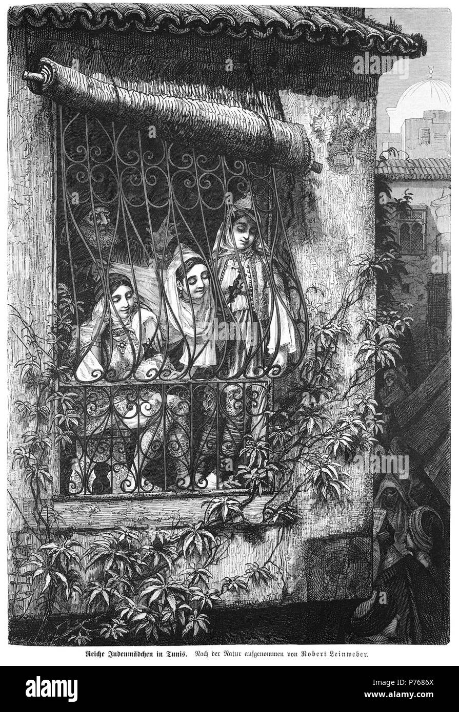 Die Gartenlaube 1874 English Reiche Judenmadchen In Tunis Nach Der Natur Aufgenommen Von Robert Leinweber Bild