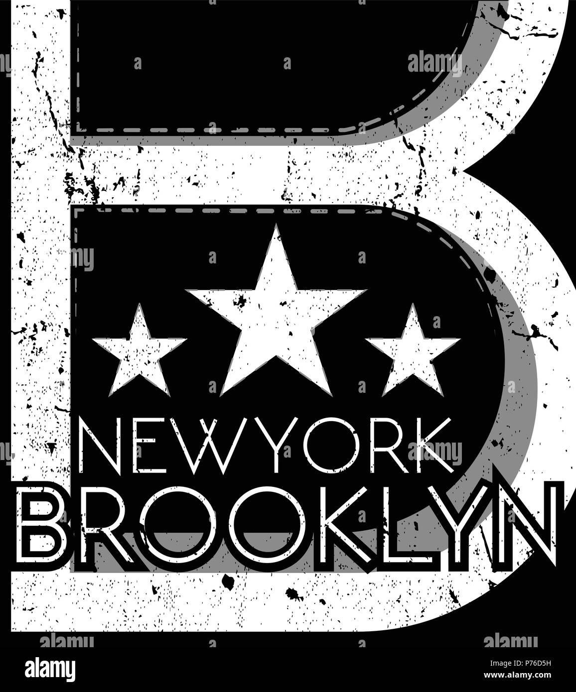 New York Fashion T-Stück Typografie grafik design Stock Vektor