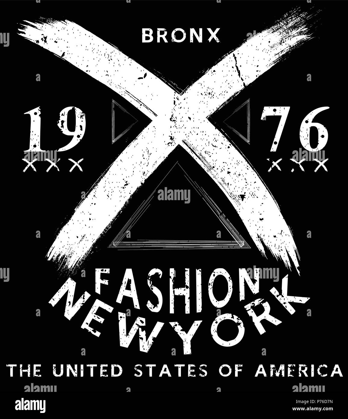 New York Fashion T-Stück Typografie grafik design Stock Vektor