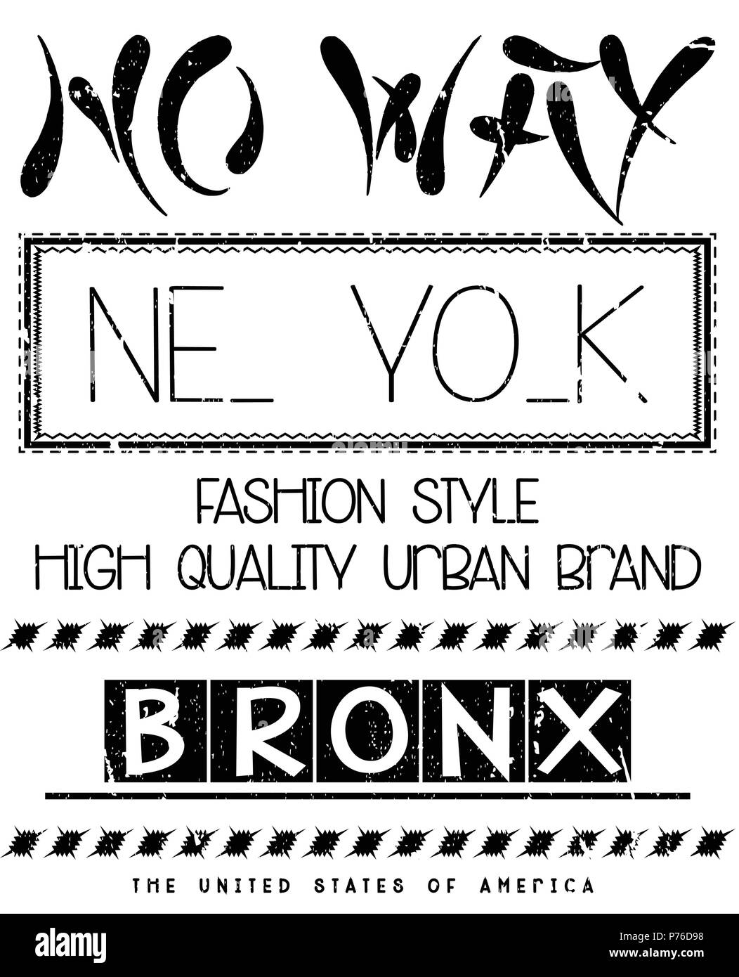 New York Fashion T-Stück Typografie grafik design Stock Vektor