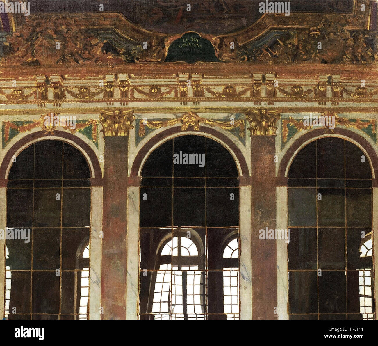 . Die Unterzeichnung des Friedens in den Spiegelsaal, Versailles, 28. Juni 1919 1919 230 William Orpen - Die Unterzeichnung des Friedens in der Halle der Spiegel - Detail 3 Stockfoto