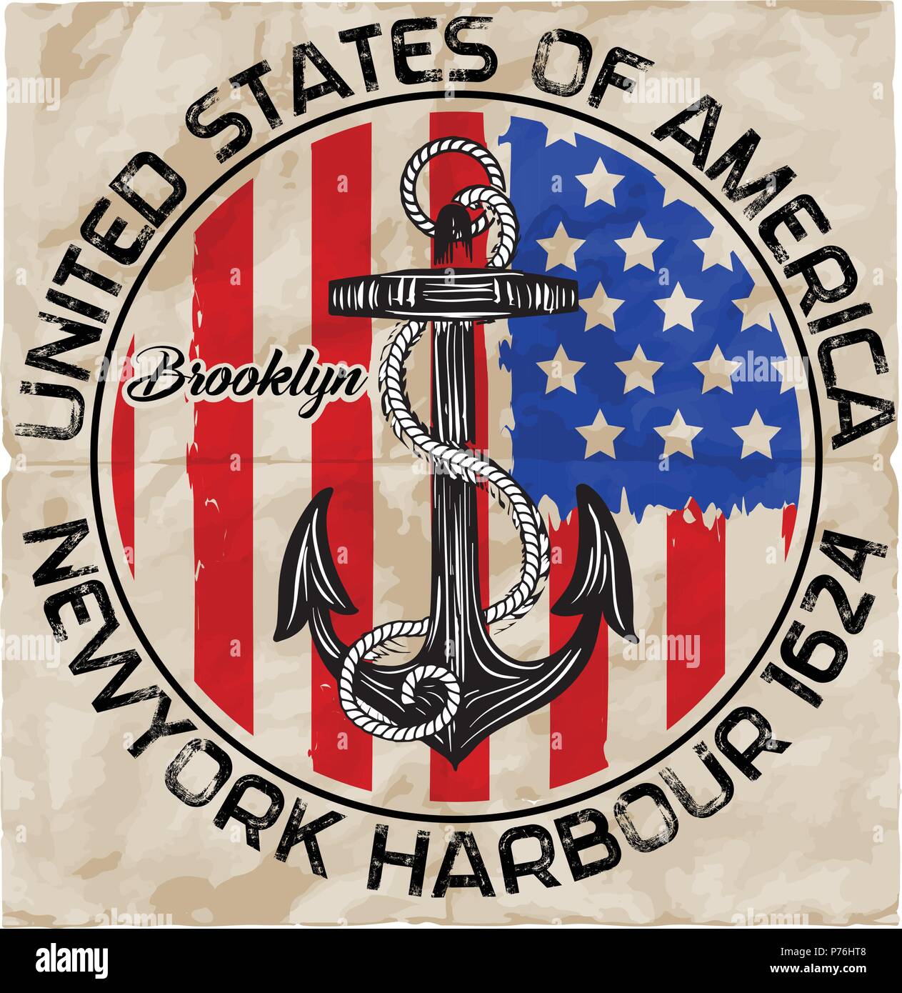 Newport Sailing Club, Vektorgrafiken für Sportbekleidung in benutzerdefinierten Farben Stock Vektor