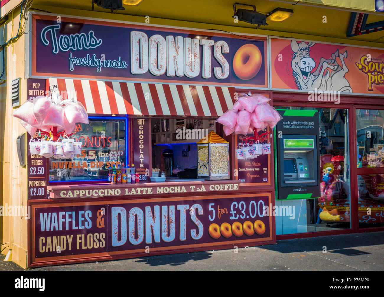 Garküchen auf der Promenade in Blackpool Stockfoto