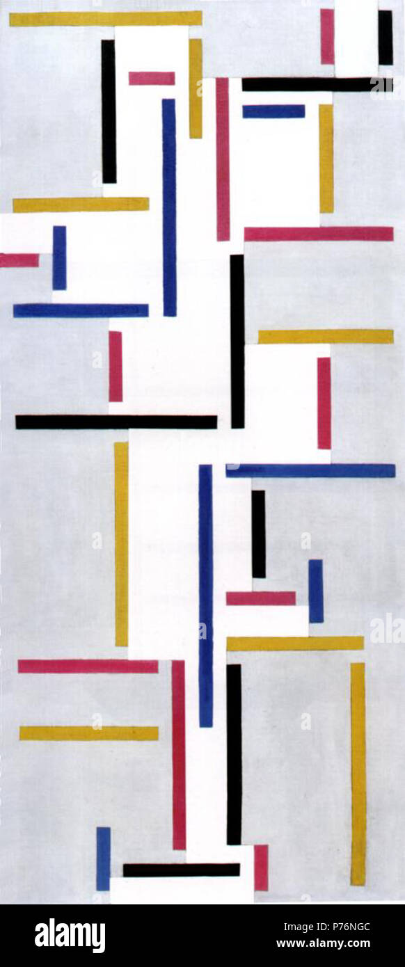 . Rhythmus von einem russischen Tanz Juni 1918 221 Theo van Doesburg-Rhythmus des russischen Tanzes Stockfoto